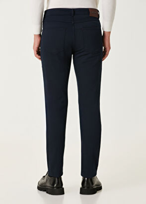 Beymen Club Slim Fit Navy Blue Extra Stretch Non Denim Pants - 3