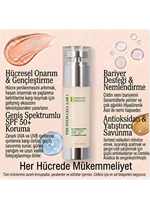 The Stem Cell Lab 101 Sun Cream SPF50+ Eksozom ile Zenginleştirilmiş Güneş Kremi 50 ml	 - 4