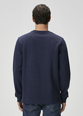 Beymen Club Lacivert Logo Detaylı Uzun Kollu T-shirt - 5