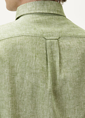 Beymen Club Comfort Fit Khaki Linen Shirt - 8