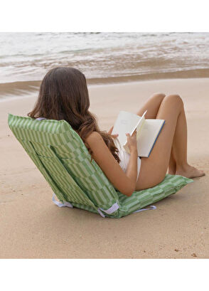 Flamingueo Flamingueo Blake Yeşil Katlanır 6 Pozisyonlu Plaj Koltuğu - 5