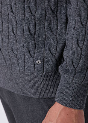 Beymen Club Anthracite Collar Zipper Sweater - 7