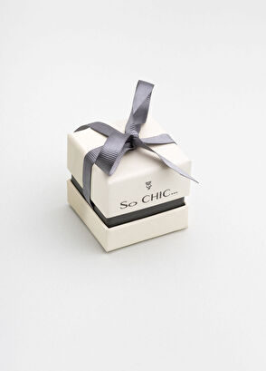 So Chic Cesaret Yıldızı 925 Ayar Gümüş 18 Ayar Beyaz Altın Kaplama Kadın Broş - 5