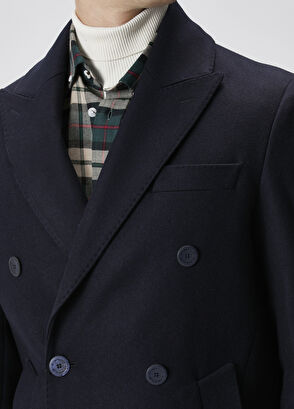 Beymen Club Lacivert Yün Palto - 6