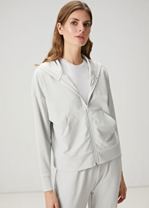 Beymen Club Gri Kapüşonlu İnce Ottoman Sweatshirt - 4