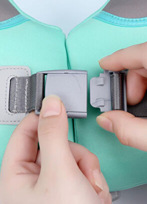 Mambobaby Mavi Boyun Destekli Bebek Yüzme Simidi  - 5