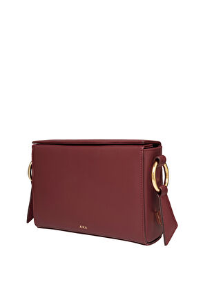 Aika Concept İstanbul Bordo Deri Kadın Omuz Çantası - 5