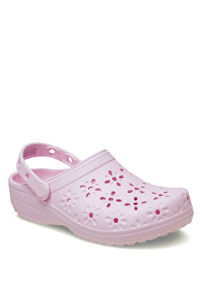 Crocs Classic Floral Cut Out Pembe Kadın Terlik - 5