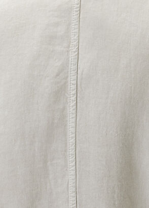 Beymen Club Gri Parça Boya Düğmeli Keten Dış Gömlek - 8