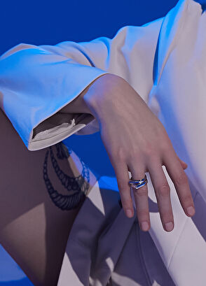 Mishka Simple Edge Köşeli 925 Ayar Gümüş Unisex Yüzük - 4