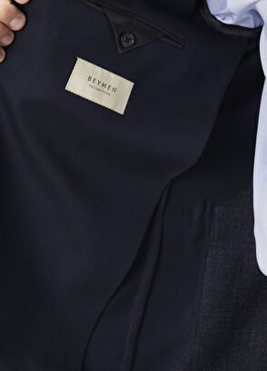 Lacivert Yün Blazer - Görsel 9