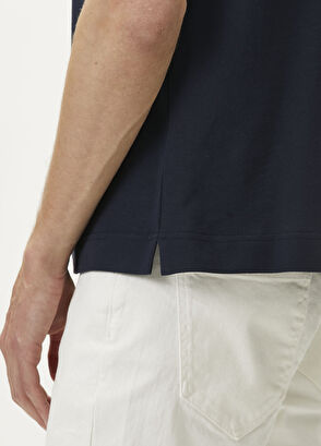 Beymen Club Comfort Fit Lacivert Polo Yaka Çizgi Detay T-shirt - 6