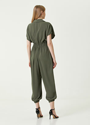 Beymen Club Haki Gömlek Yaka Beli Lastikli Tulum - 5