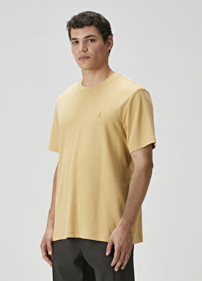 Beymen Club Relax Fit Camel Hair Basic T-Shirt - 4