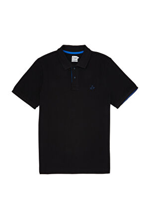 Beymen Club Comfort Fit Siyah Yaka Altı Baskılı Polo T-shirt - 9