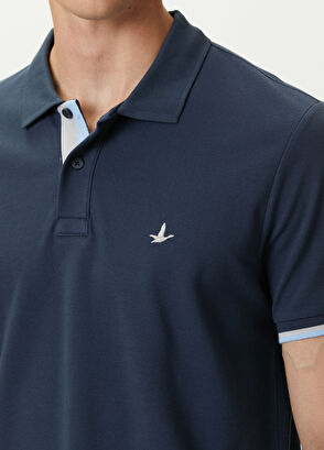 Beymen Club Lacivert Gri Polo Yaka T-shirt - 5