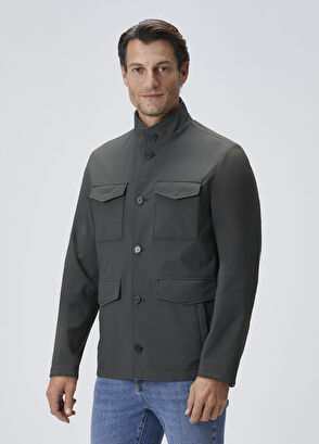 Haki Çift Taraflı Mont - Görsel 7