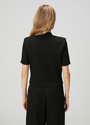 Beymen Club Siyah Simli Dokulu Triko Ceket - 5