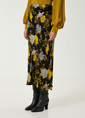 Siyah Desenli Midi Evaze Etek Beymen Club Siyah Desenli Midi Evaze Etek - 3