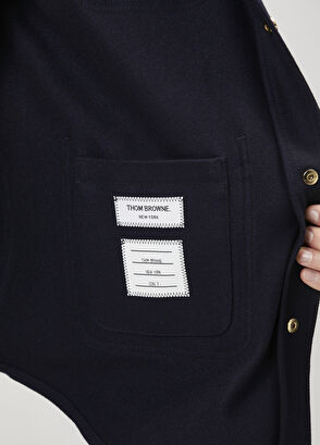 Thom Browne Lacivert Yün Dış Gömlek - 8
