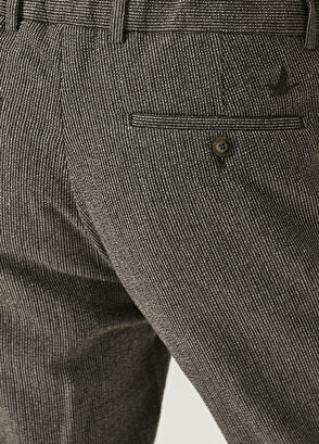 Beymen Club Vizon Beli Kordonlu Crinkle Dokulu Yün Pantolon - 6