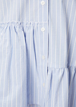 Beymen Club Mavi Çizgili Mini Elbise - 6