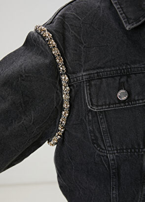Beymen Club Denim Jacket With Anthracite Embroidery Detail - 6