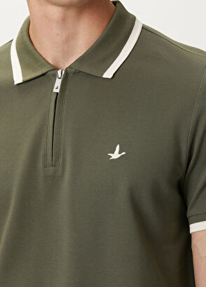 Beymen Club Khaki Ecru Polo Zippered Shirt - 5