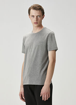 Beymen Club Gri Melanj Basic T-shirt - 4