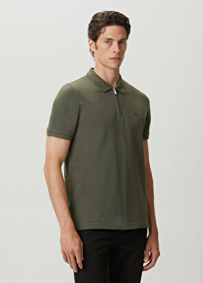 Beymen Club Khaki Zippered Polo Shirt - 3
