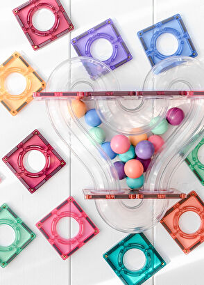 Connetix Connetix Pastel Ball Run 106 Parça 3+ Yaş Manyetik Blok Yapı Oyuncağı - 8