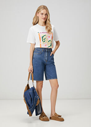 Beymen Club Kırık Beyaz Hotfix Logolu T-shirt - 3