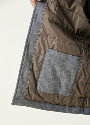 Pal Zileri Gri Yün Dış Gömlek - 7