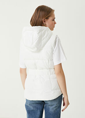 Beymen Club Kırık Beyaz Kapüşonlu Yelek - 6