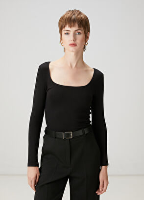 Beymen Club Siyah Uzun Kol Basic T-shirt - 3