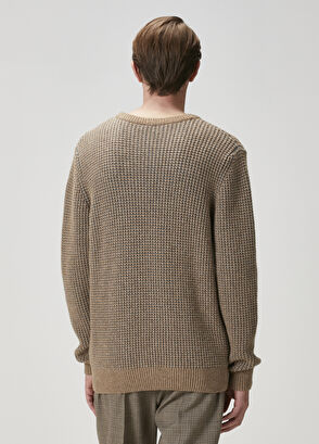 Beymen Club Deve Tüyü Armür Örgü Dokulu Yün Kazak - 6