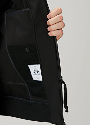 C.P. Company Black Hooded Coat - 8