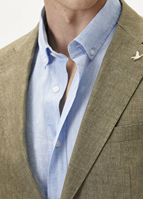 Beymen Club Khaki Linen Blazer - 7