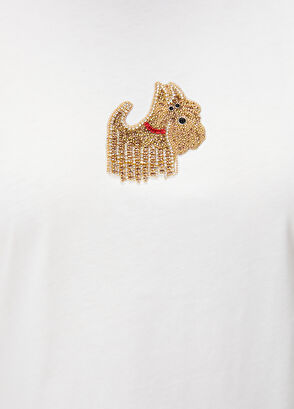 Beymen Club Agatha Beyaz Taş İşlemeli T-shirt - 6