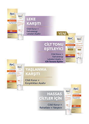 Roc Anti-Wrinkle Fluid SPF50+ Kırışıklık Karşıtı Likit Yüz Güneş Kremi 50 ml - 5