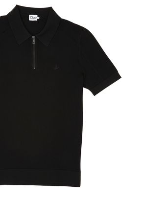 Beymen Club Siyah Fermuarlı Kısa Kollu Polo Triko - 8