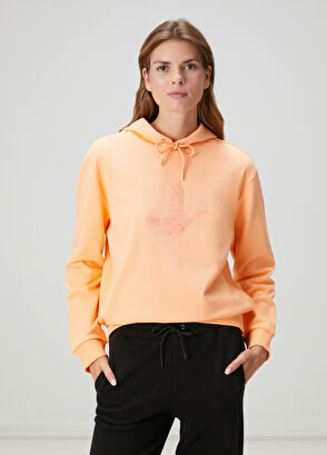 Beymen Club Şeftali Kapüşonlu Karalama Kuş Nakışlı Sweatshirt - 4