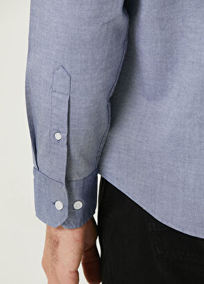 Beymen Club Comfort Fit Indigo Oxford Gömlek - 7