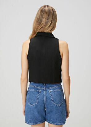 Beymen Club Siyah Keten Yelek - 5