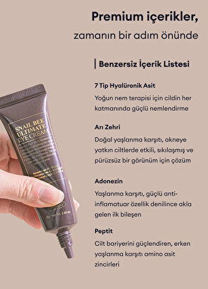 Benton Snail Bee Ultimate Koyu Halka Karşıtı Salyangoz Özlü Göz Çevresi Bakım Kremi 10 gr - 8