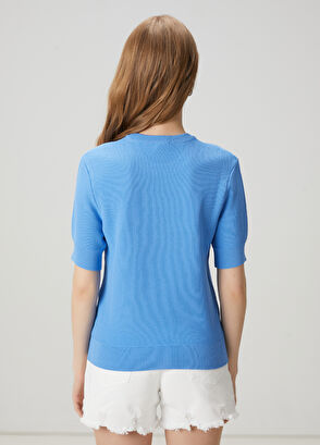 Beymen Club Mavi Kısa Kol Pike Kazak - 4