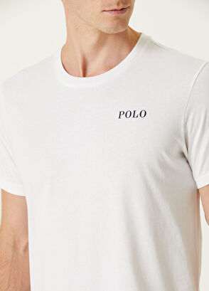 Polo Ralph Lauren Beyaz Logo Detaylı Pijama Üstü - 5