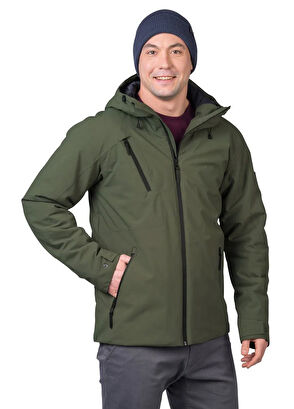 Hannah Derk II Chive Hooded Men's Outdoor Coat - 7