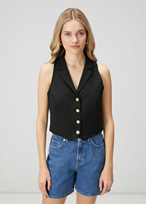 Beymen Club Siyah Keten Yelek - 4