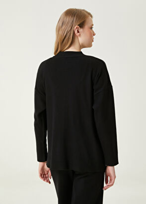 Beymen Club Siyah Nervürlü Kazak - 6